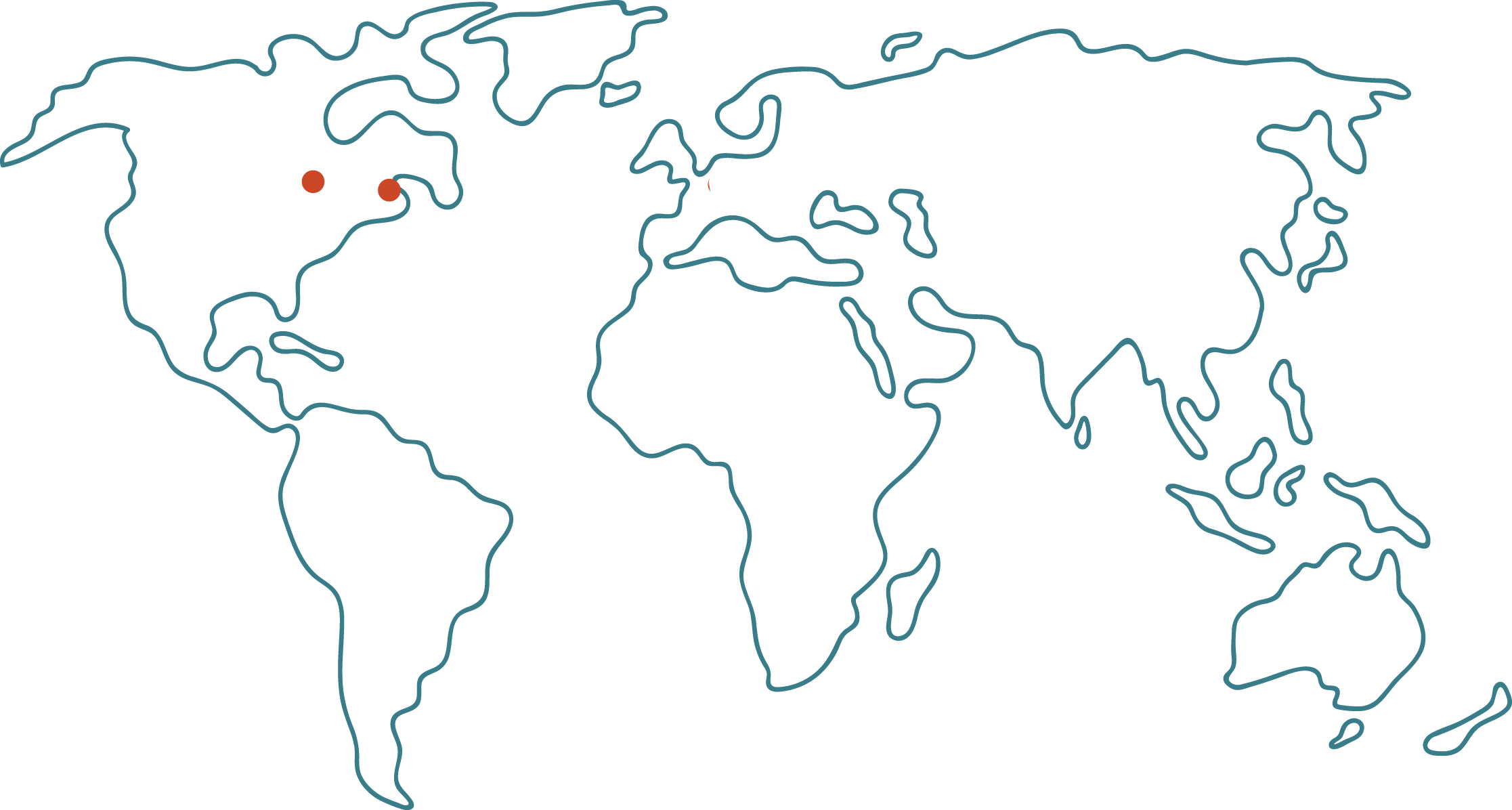 A map showing Odyssey Therapeutics locations in Boston and Ann Arbor